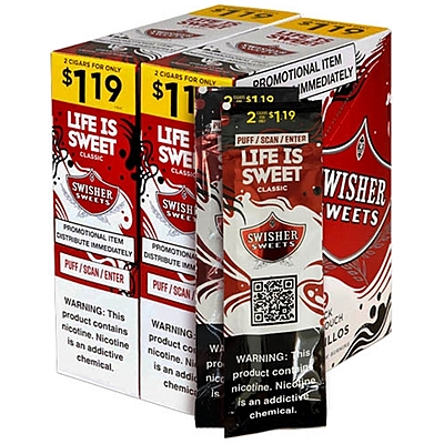 SWISHER SWEETS CIGARILLOS $1.19 (60 CIGARS) SWISHER SWEETS CIGARILLOS $1.19 (60 CIGARS)