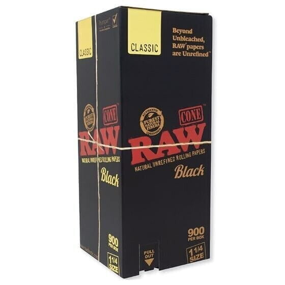 RAW:CONES BLACK 900CT