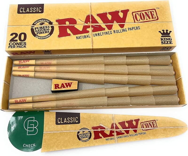 RAW:CONES PREROLL KS 20CT